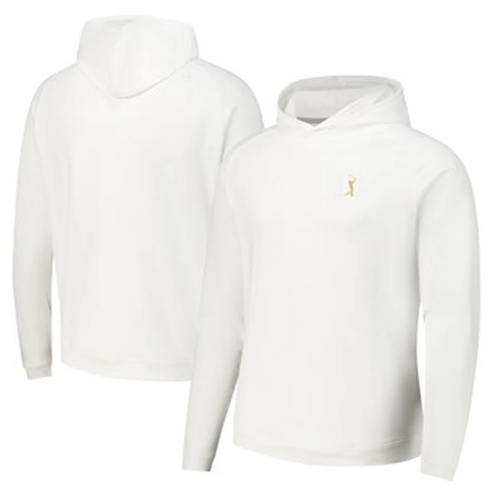 Men's Peter Millar White THE PLAYERS Pine Performance Pullover Hoodie