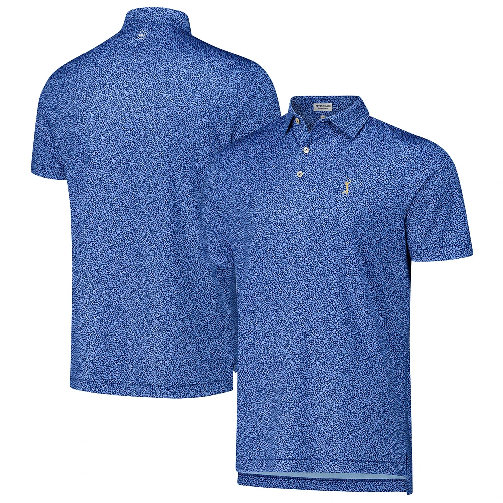 Men's Peter Millar Navy the PLAYERS Luck of Irish Performance Jersey Polo