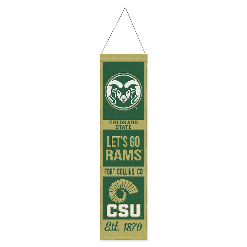WinCraft Colorado State Rams 8" x 32" Wool Evolution Banner