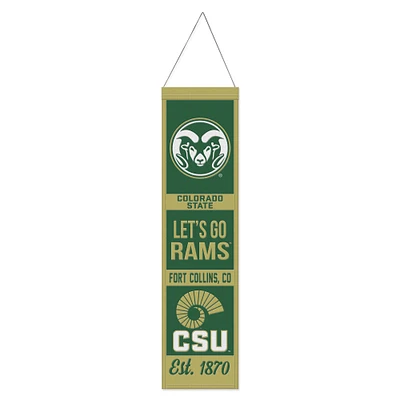 WinCraft Colorado State Rams 8" x 32" Wool Evolution Banner