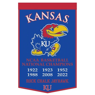 WinCraft Kansas Jayhawks 24" x 38" Wool Championship Banner