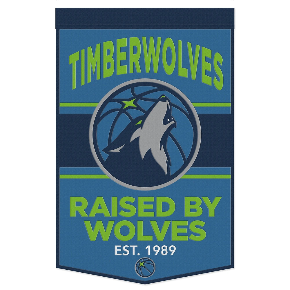 WinCraft Minnesota Timberwolves 24" x 38" Wool Slogan Banner