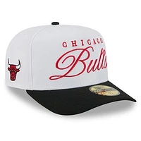 Men's New Era White/Black Chicago Bulls 2025 NBA Draft A-Frame 59FIFTY Fitted Hat