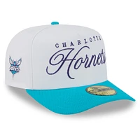 Men's New Era White/Teal Charlotte Hornets 2025 NBA Draft A-Frame 59FIFTY Fitted Hat