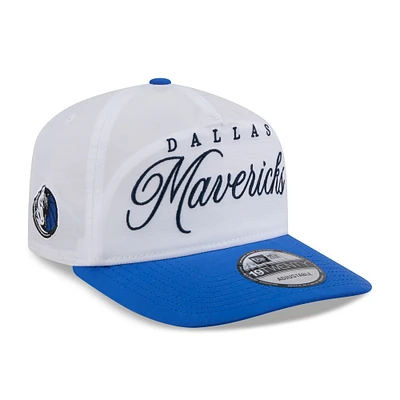 Men's New Era White/Blue Dallas Mavericks 2025 NBA Draft On-Stage Nylon 19TWENTY Adjustable Hat