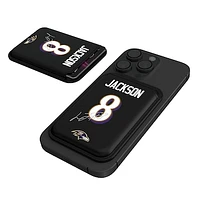 Keyscaper Lamar Jackson Black Baltimore Ravens Magnetic Credit Card Wallet
