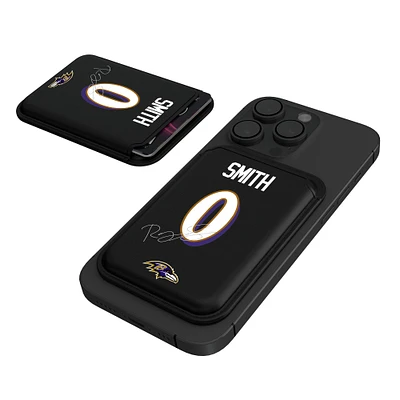 Keyscaper Roquan Smith Black Baltimore Ravens Magnetic Credit Card Wallet