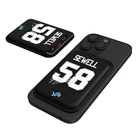 Keyscaper Penei Sewell Black Detroit Lions Magnetic Credit Card Wallet