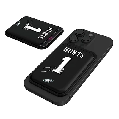 Keyscaper Jalen Hurts Black Philadelphia Eagles Magnetic Credit Card Wallet