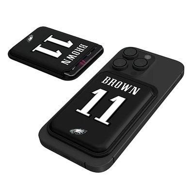 Keyscaper A.J. Brown Black Philadelphia Eagles Magnetic Credit Card Wallet