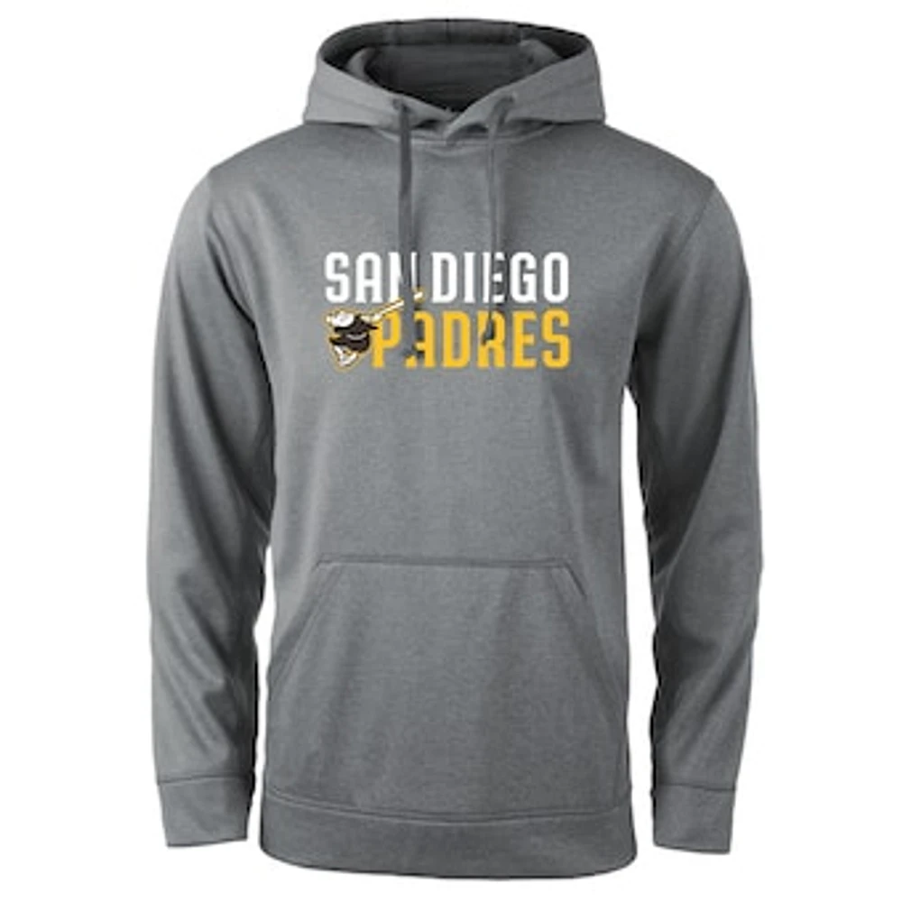 Men's Dunbrooke Heather Gray San Diego Padres Champion Pullover Hoodie