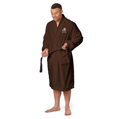 Men's The Northwest Group  Brown Cleveland Browns Retro Logo Silk Touch Robe