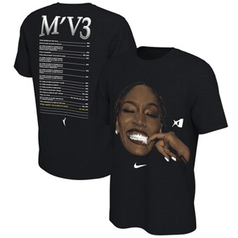 Men's Nike A'ja Wilson Black Las Vegas Aces 2024 WNBA MVP M'V3 T-Shirt