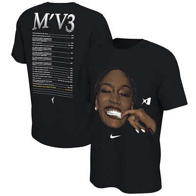 Men's Nike A'ja Wilson Black Las Vegas Aces 2024 WNBA MVP M'V3 T-Shirt