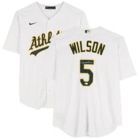 Jacob Wilson Athletics Autographed White Nike Replica Jersey