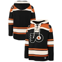 Men's '47  Black Philadelphia Flyers Superior Lacer Pullover Hoodie