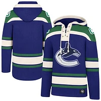 Men's '47  Royal Vancouver Canucks Superior Lacer Pullover Hoodie