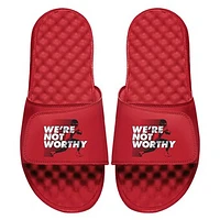 Unisex ISlide Xavier Worthy Red NFLPA We're Not Slide Sandals