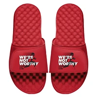 Unisex ISlide Xavier Worthy Red NFLPA We're Not Slide Sandals