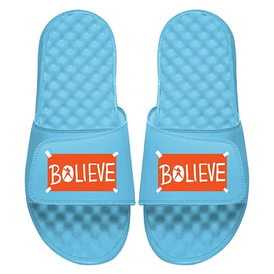 Unisex ISlide Bo Nix Blue NFLPA Bolieve Sticker Slide Sandals