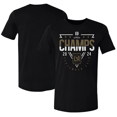 Men's 500 Level Black LAFC 2024 Lamar Hunt U.S. Open Cup Champions T-Shirt