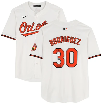 Grayson Rodriguez Baltimore Orioles Autographed White Nike Limited Jersey with "MLB Debut 4-5-23" Inscription