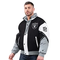 Men's Pro Player Black Las Vegas Raiders Tape Full-Zip Hoodie Jacket