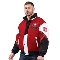 Men's Pro Player Scarlet San Francisco 49ers Tape Full-Zip Hoodie Jacket