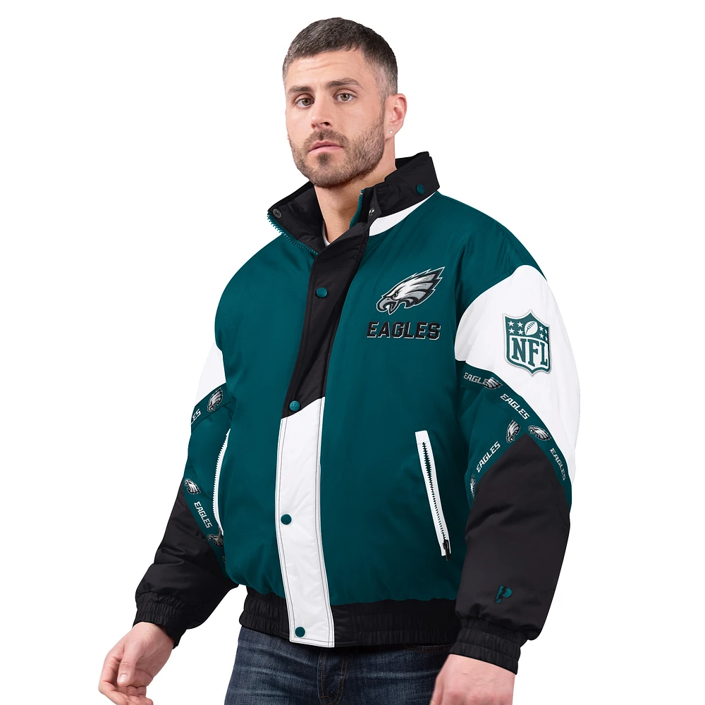 Men's Pro Player Midnight Green Philadelphia Eagles Tape Full-Zip Hoodie Jacket