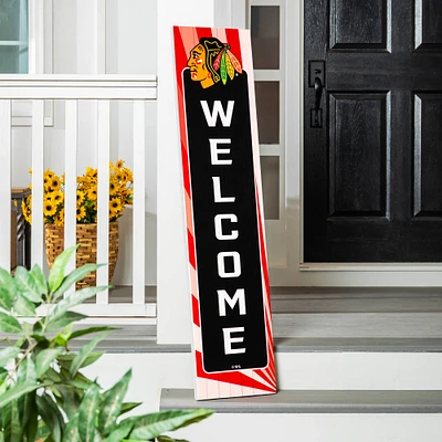 Chicago Blackhawks 47" Color Waves Porch Leaner Welcome Wall Sign