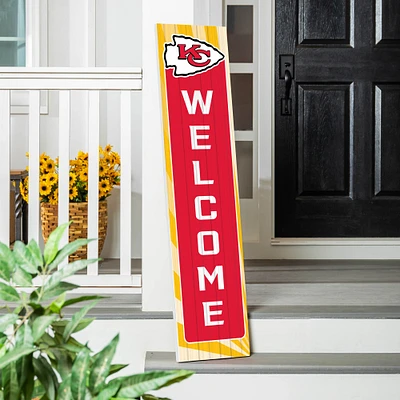 Kansas City Chiefs 47" Color Waves Porch Leaner Welcome Wall Sign