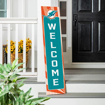 Miami Dolphins 47" Color Waves Porch Leaner Welcome Wall Sign
