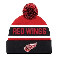 Men's Starter Red Detroit Red Wings Cuffed Knit Hat with Pom