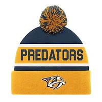 Men's Starter Gold Nashville Predators Cuffed Knit Hat with Pom