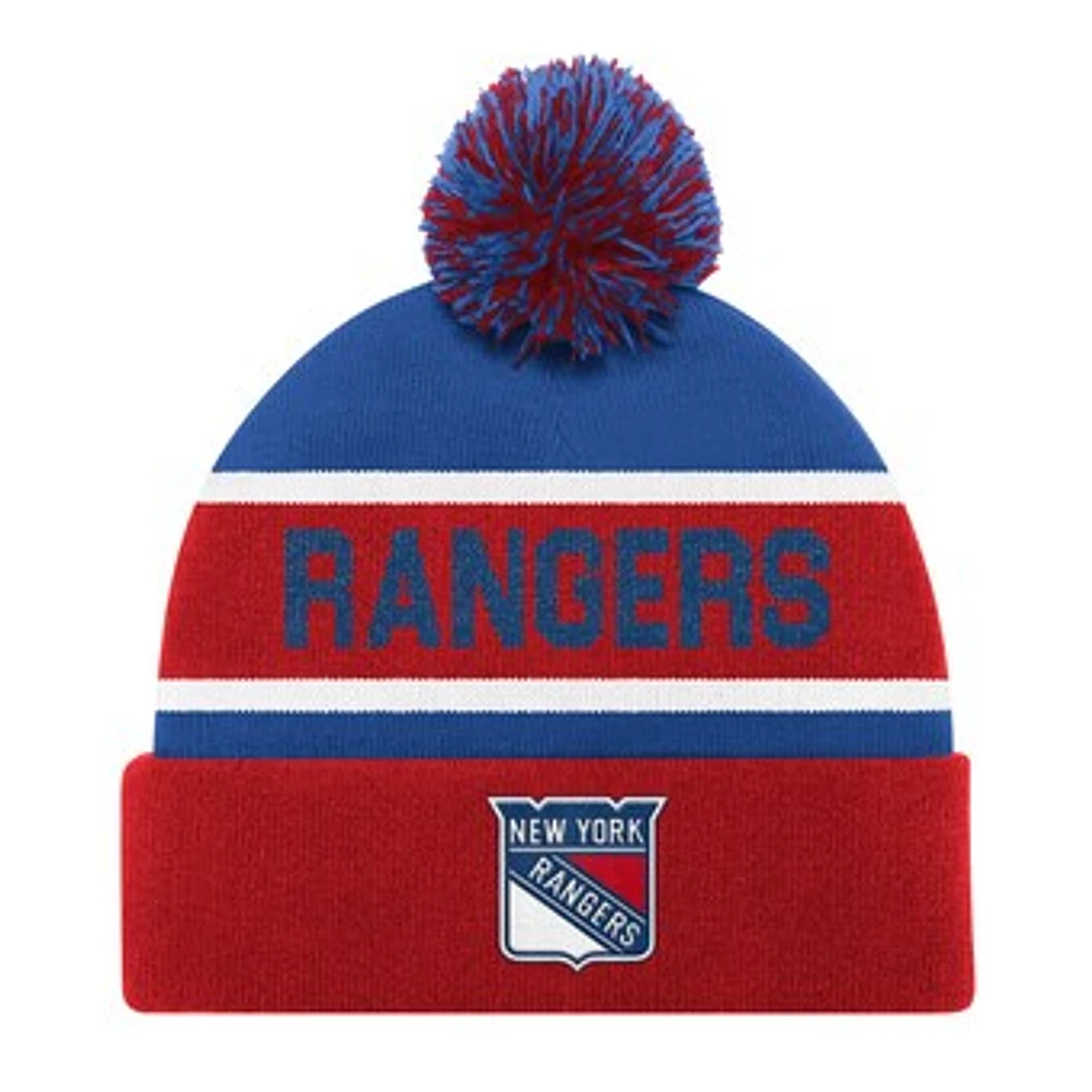 Men's Starter Red New York Rangers Cuffed Knit Hat with Pom