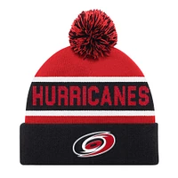 Men's Starter Black Carolina Hurricanes Cuffed Knit Hat with Pom