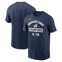 Men's Nike Navy New York Yankees 2024 American League Champions Arched Lockup T-Shirt