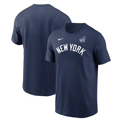 Men's Nike Navy New York Yankees 2024 World Series Wordmark T-Shirt