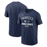 Men's Nike Navy New York Yankees 2024 World Series Arched Lockup T-Shirt