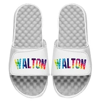 Unisex ISlide Bill Walton White Tie-Dye Wordmark Slide Sandals