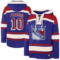 Men's '47 Artemi Panarin Royal New York Rangers Big & Tall Lace-up Pullover Hoodie