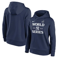 Women's Nike Navy New York Yankees 2024 World Series Authentic Collection Therma Pullover Hoodie