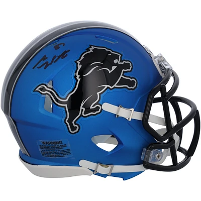Sam LaPorta Detroit Lions Autographed Riddell 2024 Alternate Speed Mini Helmet
