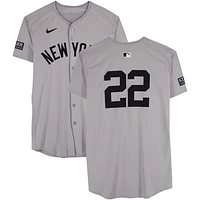 Juan Soto New York Yankees Game-Used #22 Gray Jersey vs. Chicago Cubs on September 8, 2024