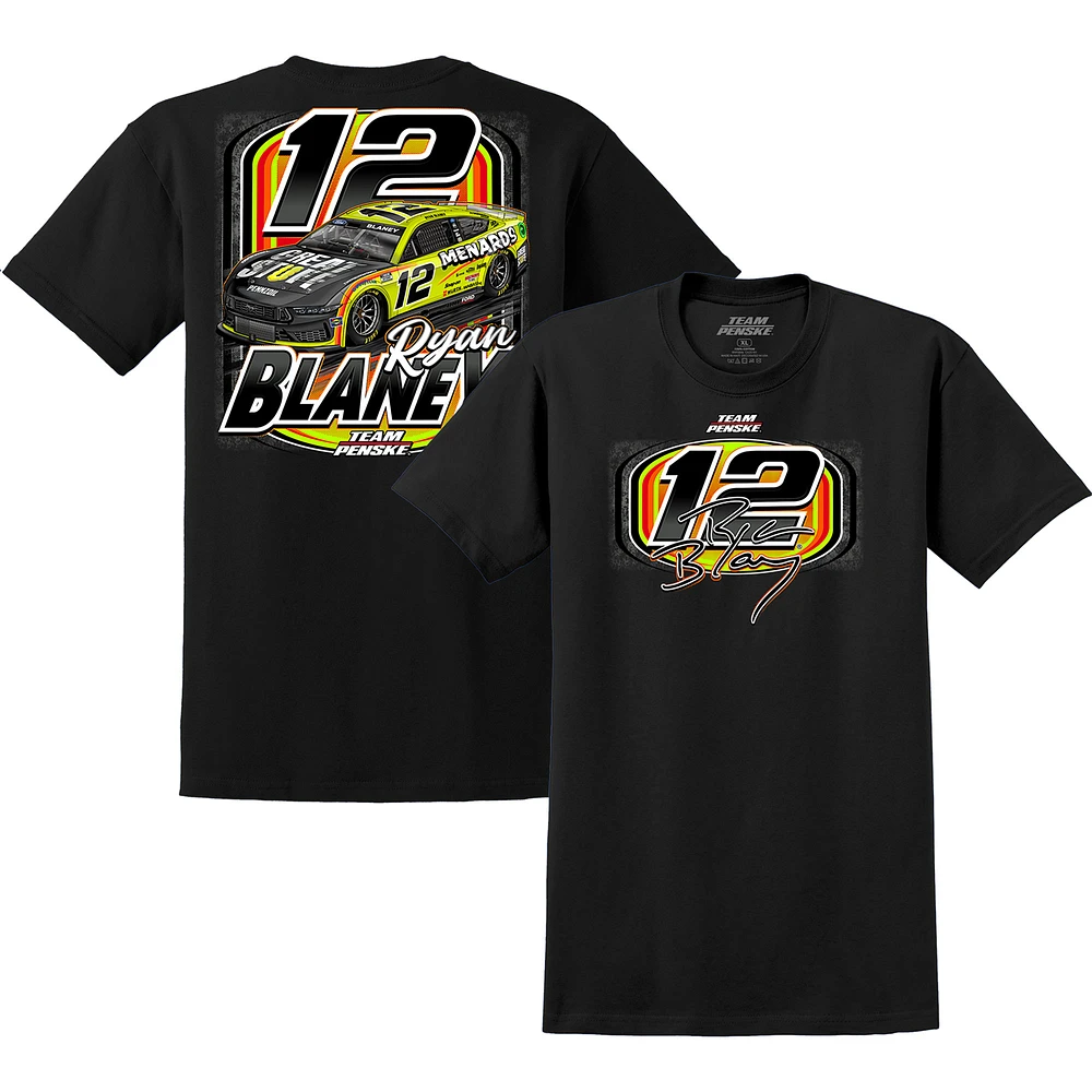 Men's Team Penske Black Ryan Blaney Menards Car T-Shirt