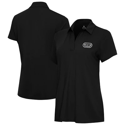 Women's Antigua  Black Bowman Gray Stadium Era Polo