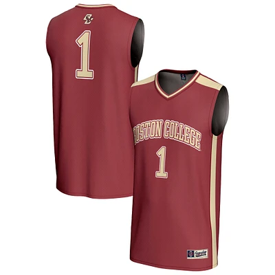 Youth GameDay Greats #1 Maroon Boston College Eagles Lightweight Basketball Fashion Jersey