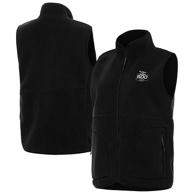 Women's Antigua  Black 2025 Daytona 500Nostalgic Full-Zip Vest