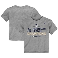 Toddler Fanatics Heather Gray New York Yankees 2024 American League Champions Locker Room T-Shirt