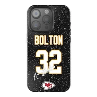 Keyscaper Nick Bolton Black Kansas City Chiefs Bling iPhone Case